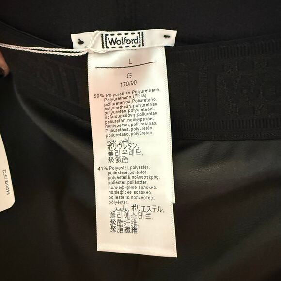 Wolford Vegan Leather Pants Black Stretch Trouser Size Large NWT - Picture 7 of 8